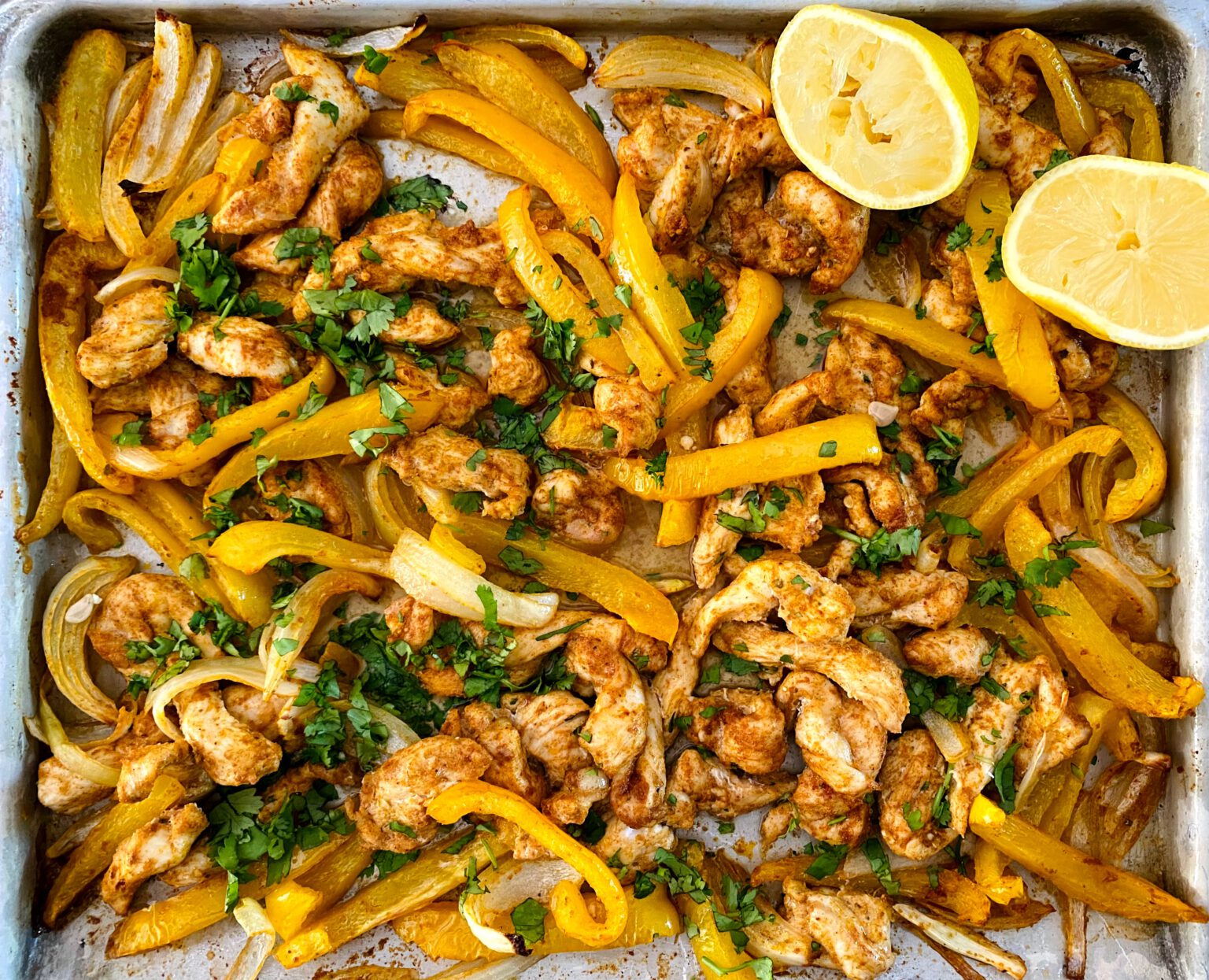 FAJITAS DE POLLO AL HORNO UNA PIZCA DE LUNA