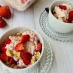HELADO DE QUESO COTTAGE Y FRESAS