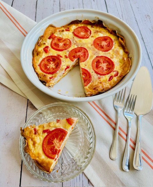 QUICHE DE CAMOTE CON VEGETALES Y QUESO