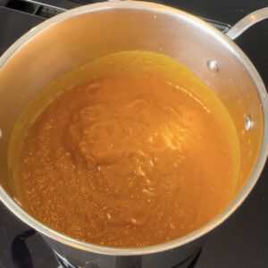 SOPA DE CALABAZA CON LECHE DE COCO