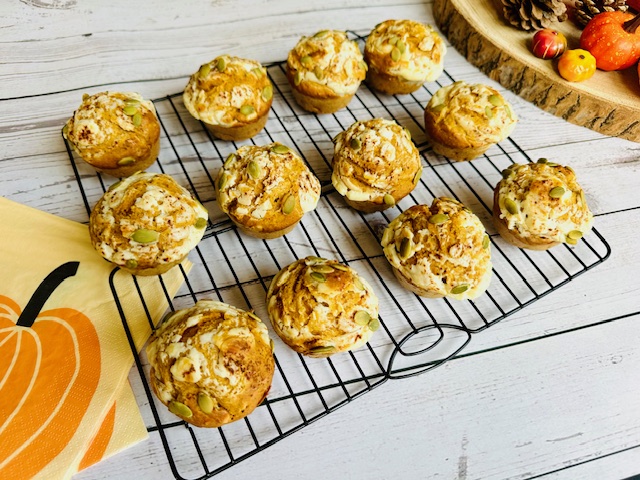 MUFFINS DE CALABAZA Y QUESO CREMA