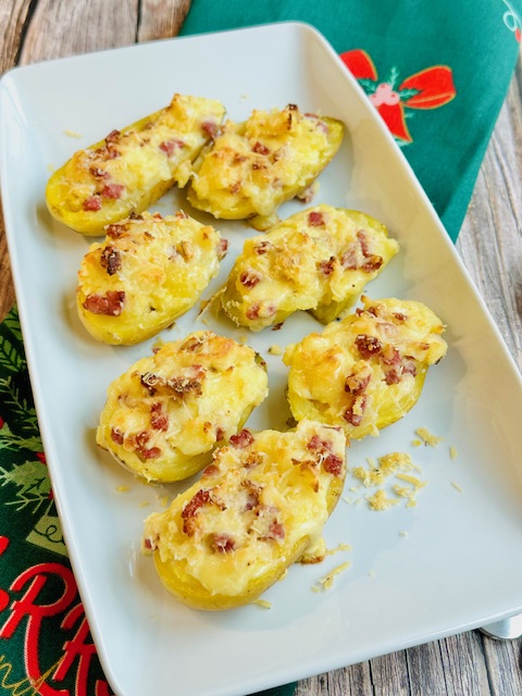 PAPAS RELLENAS DE QUESO Y TOCINO