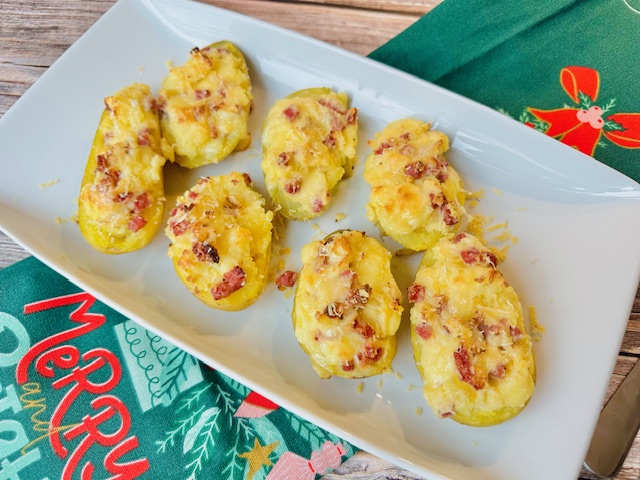 PAPAS RELLENAS DE QUESO Y TOCINO