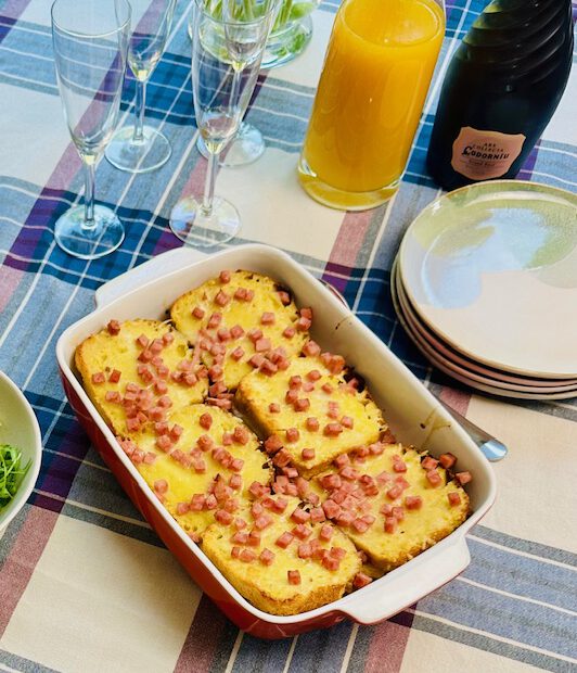 TOSTADAS FRANCESAS CON JAMÓN Y QUESO