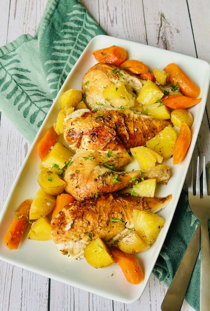 POLLO AL HORNO CON ROMERO Y LIMÓN