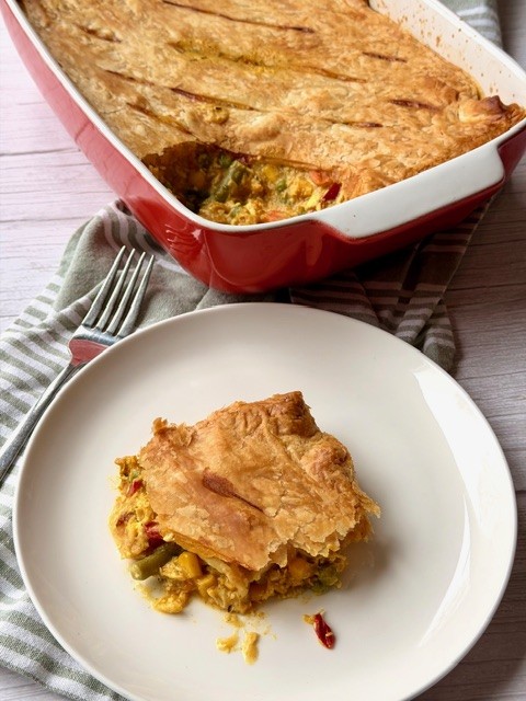 PASTEL DE POLLO Y VEGETALES