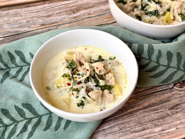 SOPA DE CARNE DE SALCHICHA CON PAPAS