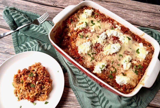 LASAGNA DE ORZO Y CARNE