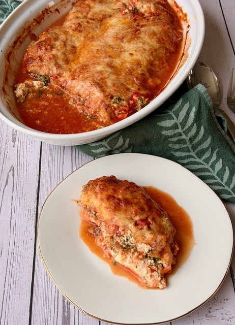 PECHUGAS DE POLLO CON ESPINACAS Y RICOTTA