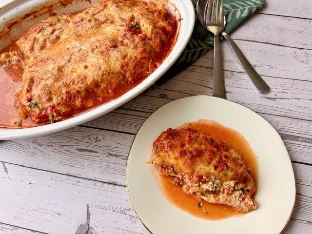 PECHUGAS DE POLLO CON RICOTTA Y ESPINACAS