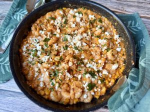 CAMARONES CON MAÍZ CREMOSO